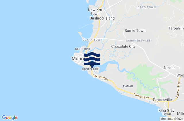 Monrovia, Liberia潮水