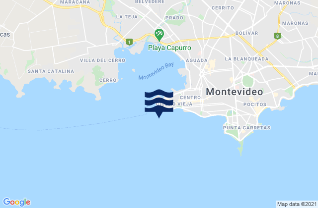 Montevideo, Argentina潮水