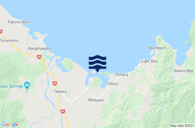 Motupipi Inlet, New Zealand潮水