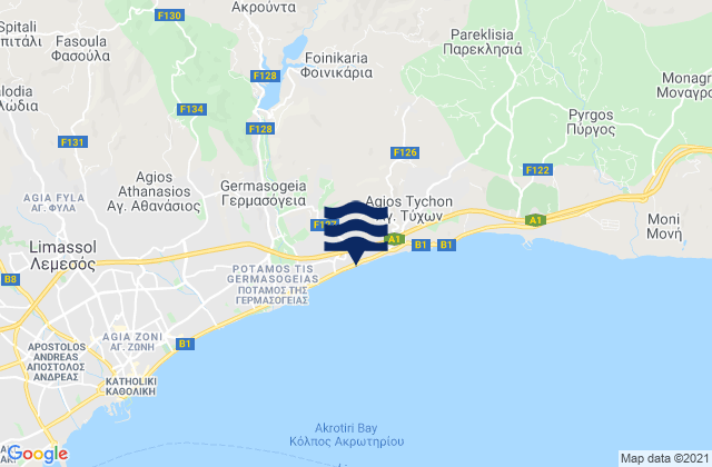 Mouttagiáka, Cyprus潮水