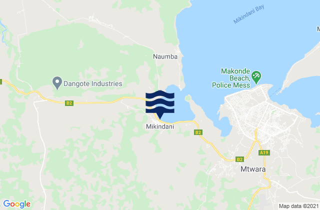 Mtwara, Tanzania潮水