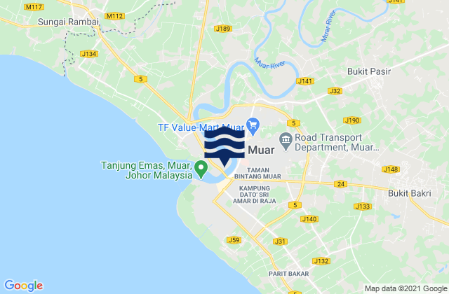 Muar, Malaysia潮水