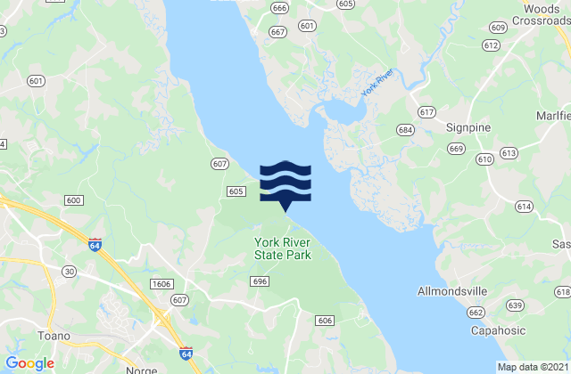 Mumfort Islands, York River, United States潮水