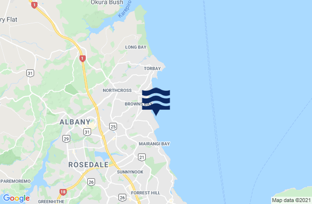 Murrays Bay, New Zealand潮水