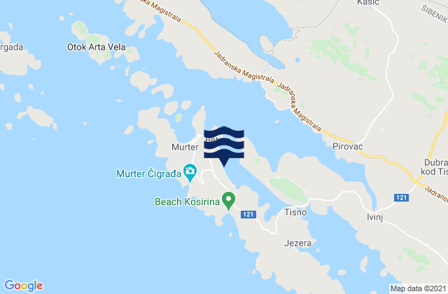 Murter-Kornati, Croatia潮水
