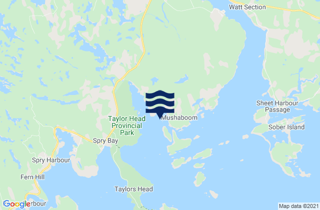 Mushaboom Harbour, Canada潮水