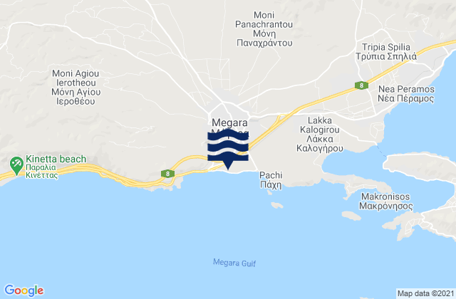 Mégara, Greece潮水