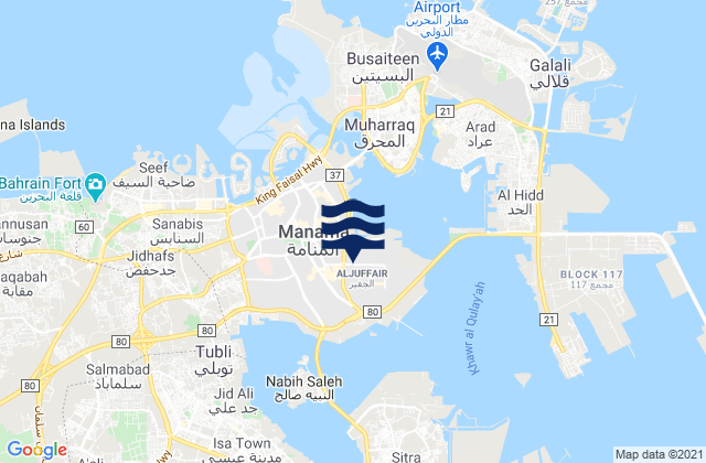 Mīnā’ Salmān, Bahrain潮水