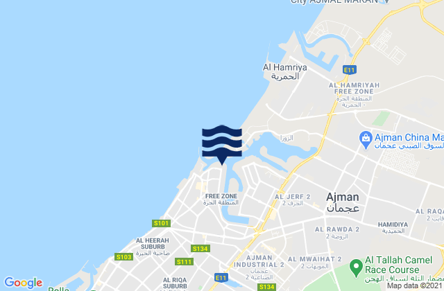 Mīnā’ ‘Ajmān, United Arab Emirates潮水