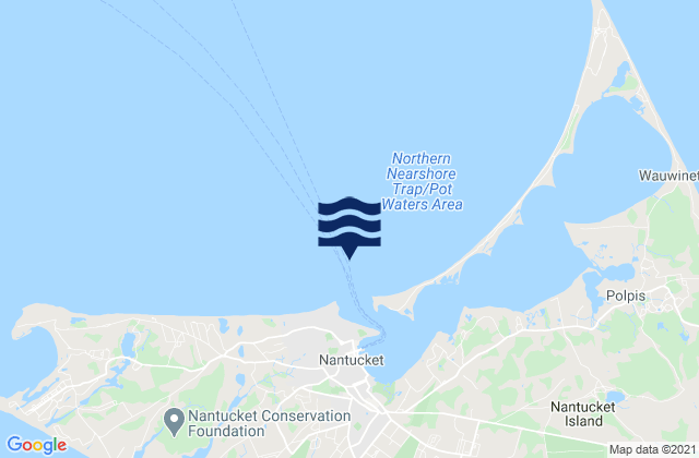 Nantucket Harbor entrance channel, United States潮水