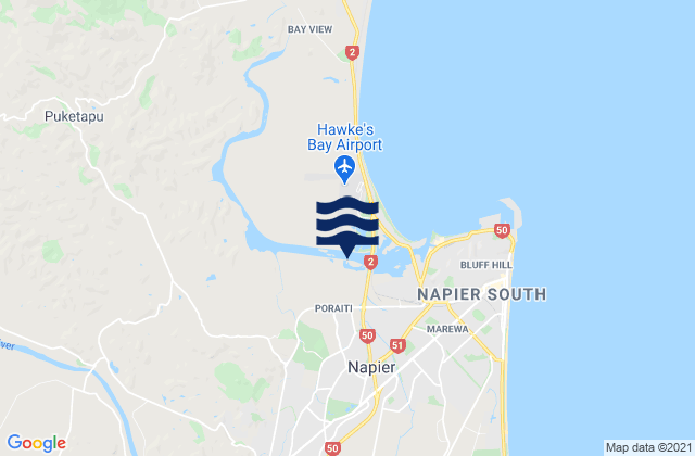 Napier City, New Zealand潮水