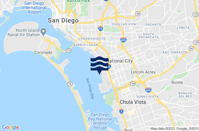 National City (San Diego Bay), United States潮水