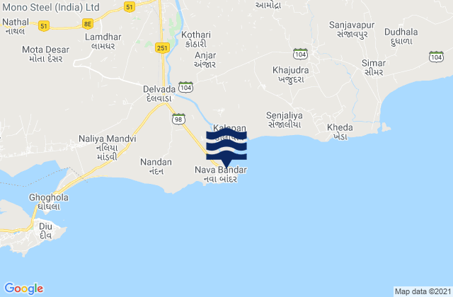 Nawābandar, India潮水