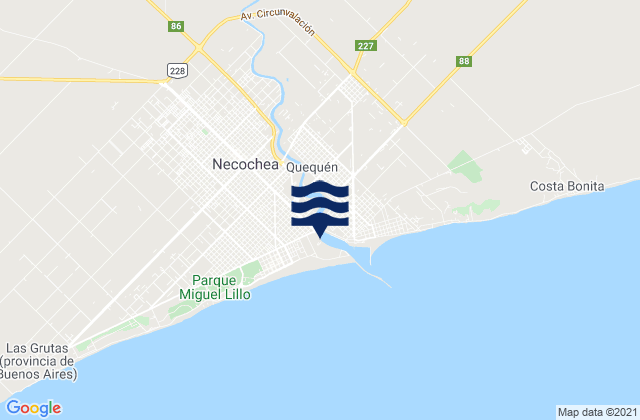 Necochea, Argentina潮水
