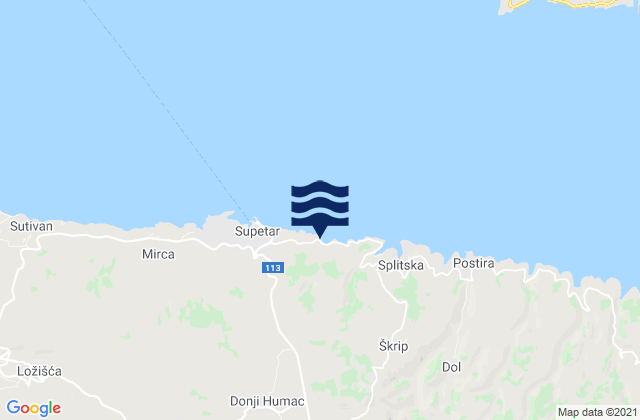 Nerežišće, Croatia潮水