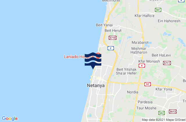 Netanya, Israel潮水