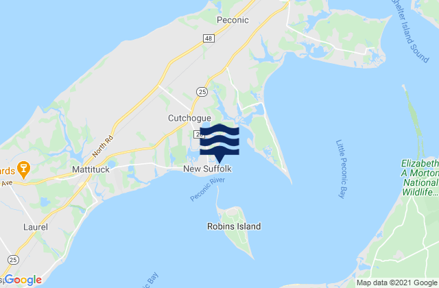 New Suffolk, United States潮水