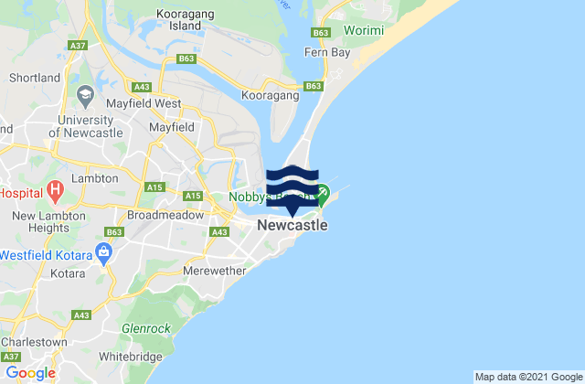Newcastle -The Harbour, Australia潮水
