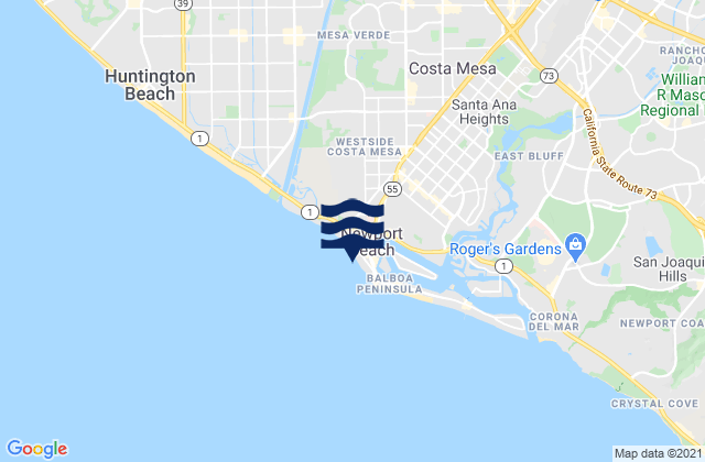 Newport Beach Municipal Beach, United States潮水