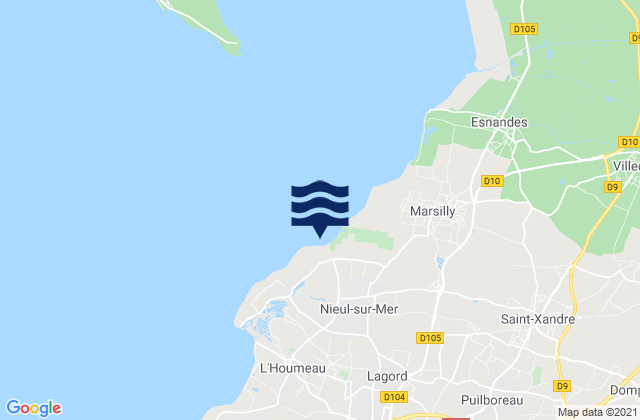Nieul-sur-Mer, France潮水