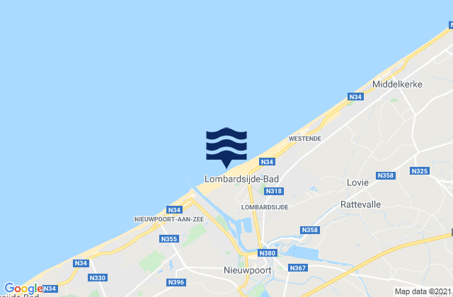 Nieuwpoort, Belgium潮水