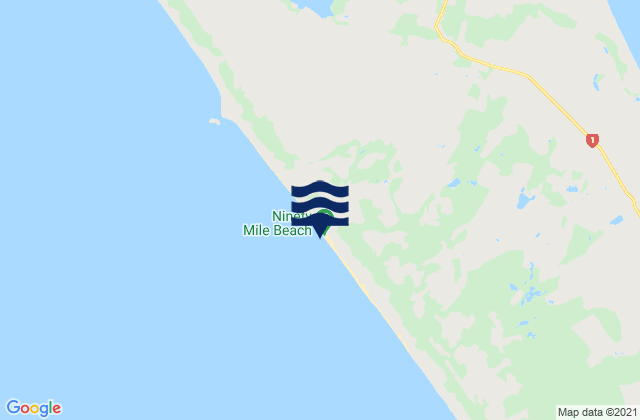 Ninety Mile Beach, New Zealand潮水