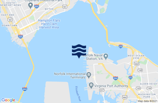 Norfolk Harbor Reach (Buoy R 8), United States潮水