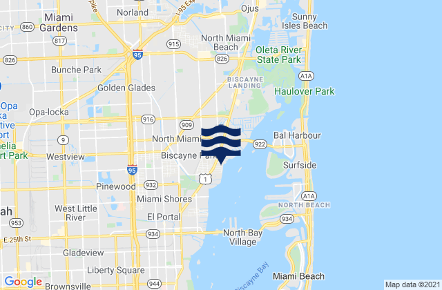 North Miami, United States潮水