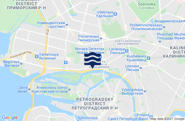 Novaya Derevnya, Russia潮水