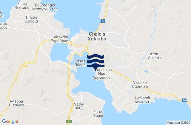 Néa Lámpsakos, Greece潮水