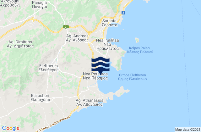 Néa Péramos, Greece潮水