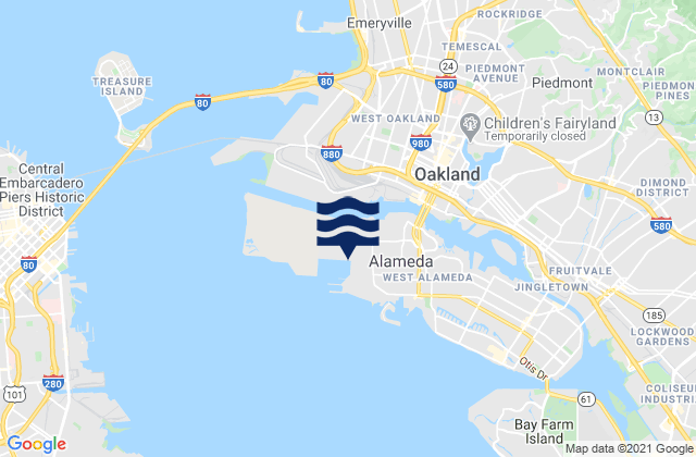 Oakland Harbor (Grove Street), United States潮水