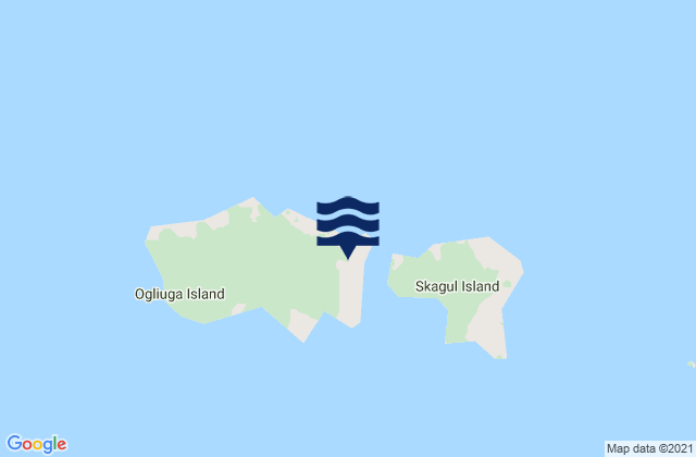Ogliuga Island (east Coast), United States潮水