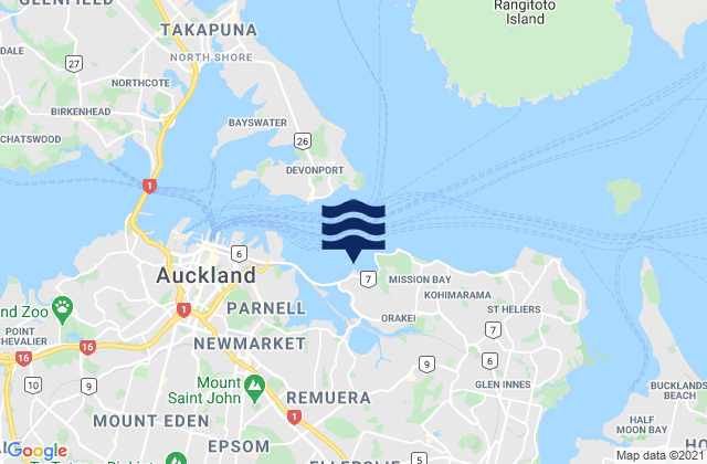 Okahu Bay, New Zealand潮水