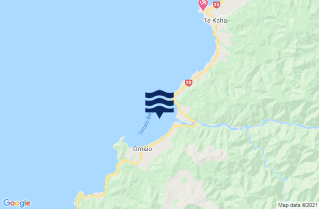 Omaio Bay (Motunui Island), New Zealand潮水