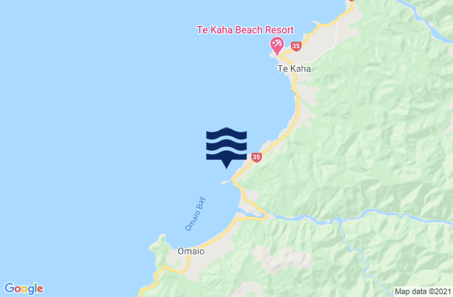 Omaio Bay - Motunui Island, New Zealand潮水