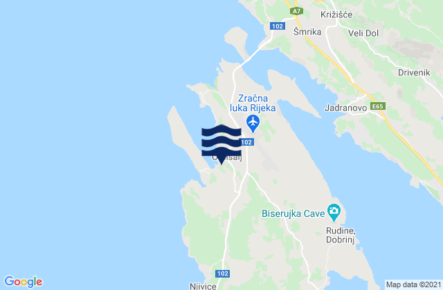 Omišalj, Croatia潮水