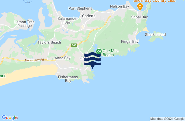 One Mile Beach, Australia潮水