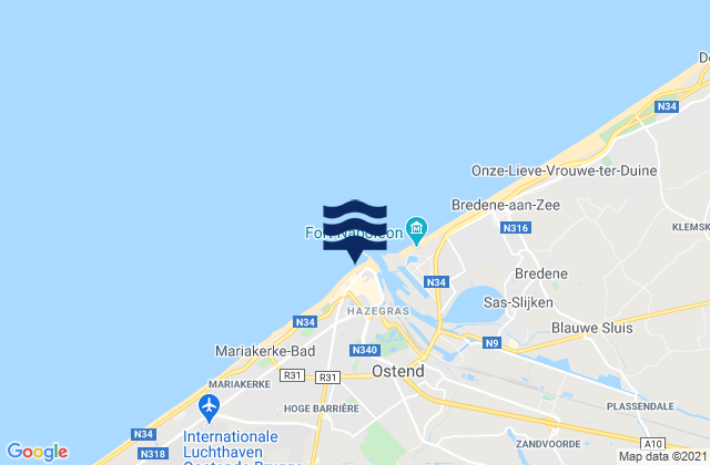 Oostende, Belgium潮水