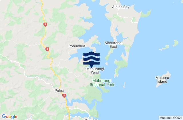 Opahi Bay, New Zealand潮水