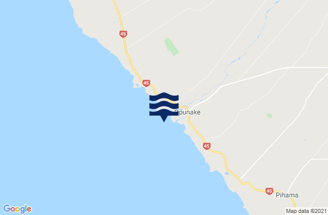 Opunake Bay, New Zealand潮水