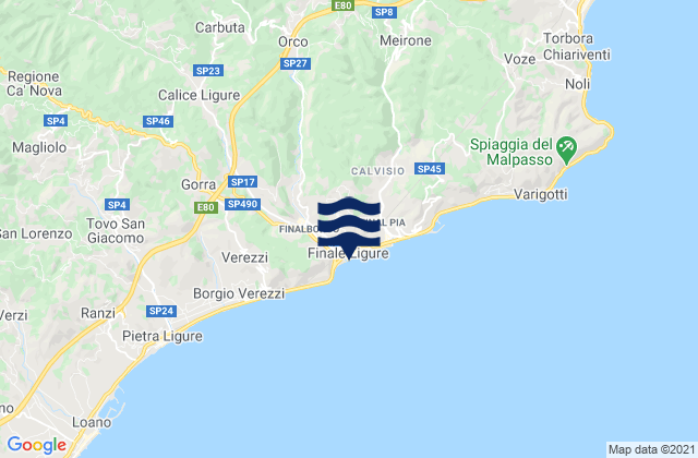Orco Feglino, Italy潮水