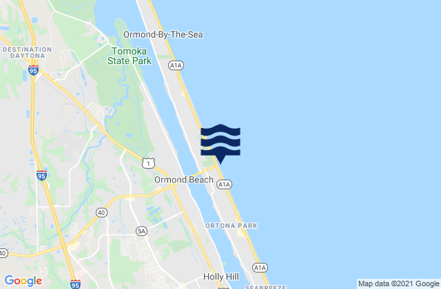 Ormond Beach (Halifax River), United States潮水
