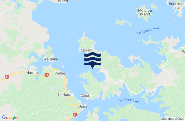 Orongo Bay, New Zealand潮水