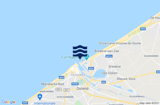 Ostend Port, Belgium潮水