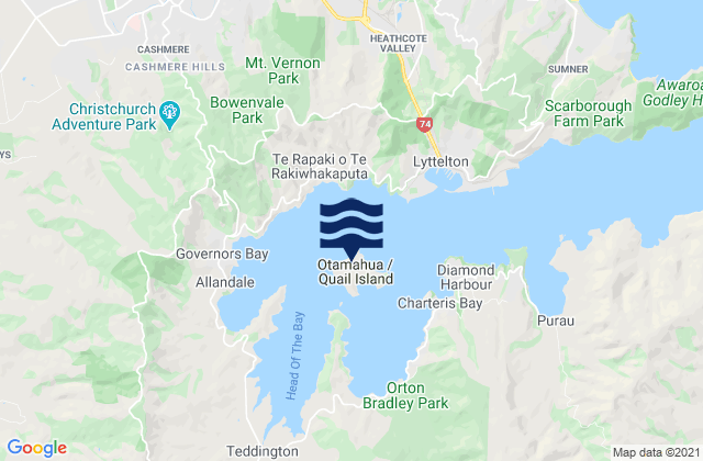 Otamahua/Quail Island, New Zealand潮水
