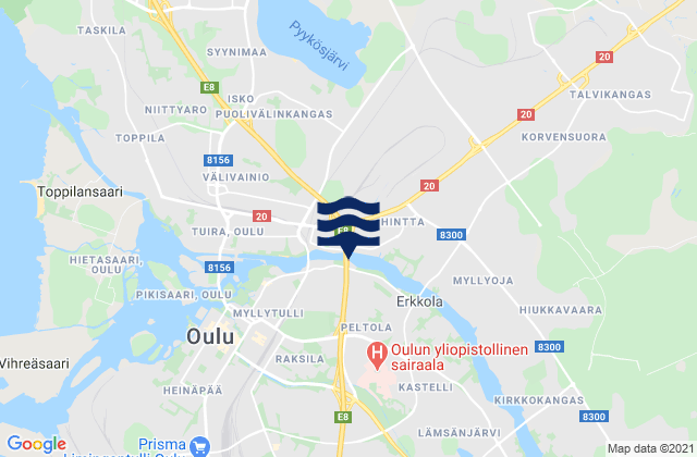 Oulu, Finland潮水