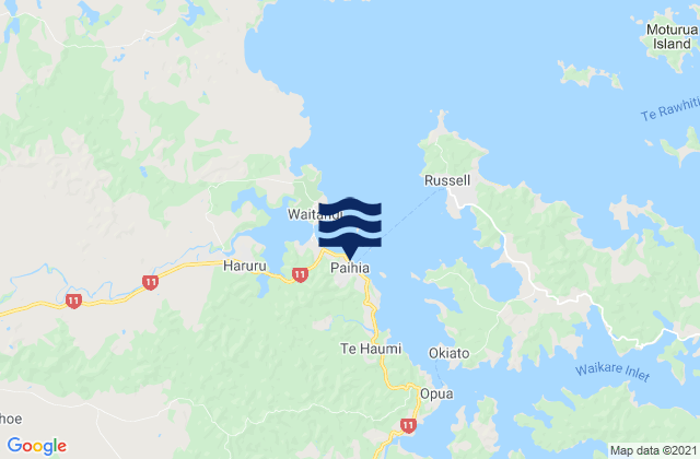 Paihia, New Zealand潮水