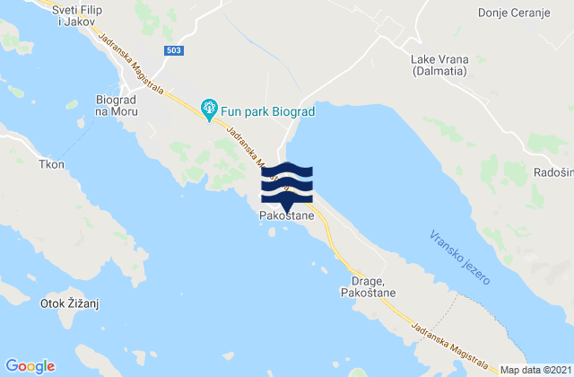Pakoštane, Croatia潮水