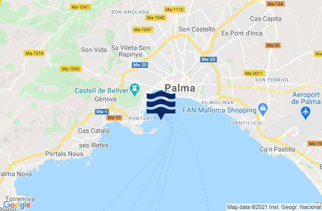 Palma de Mallorca, Spain潮水